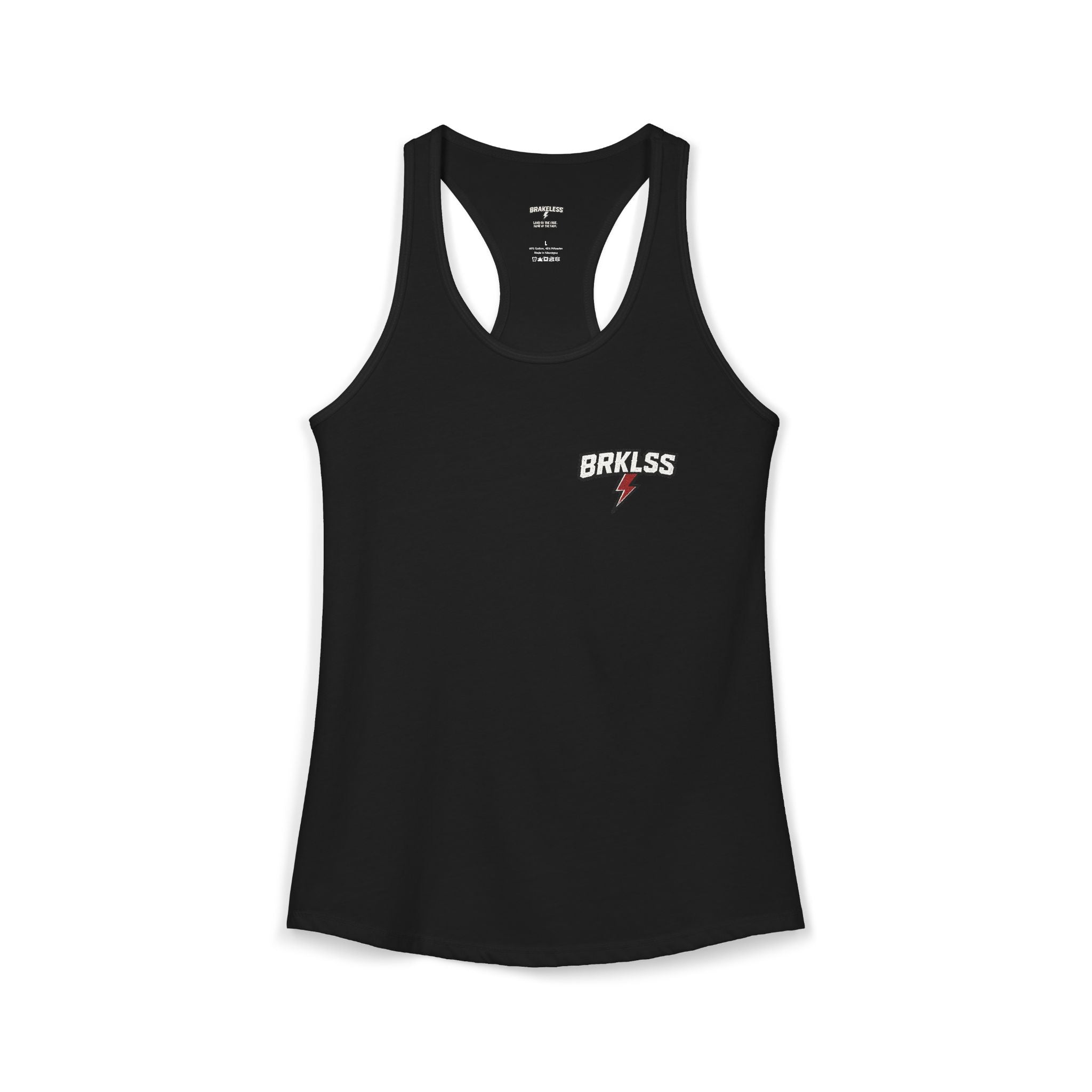 LIVE FREE. STAY BRAKELESS. Racerback Tank Top