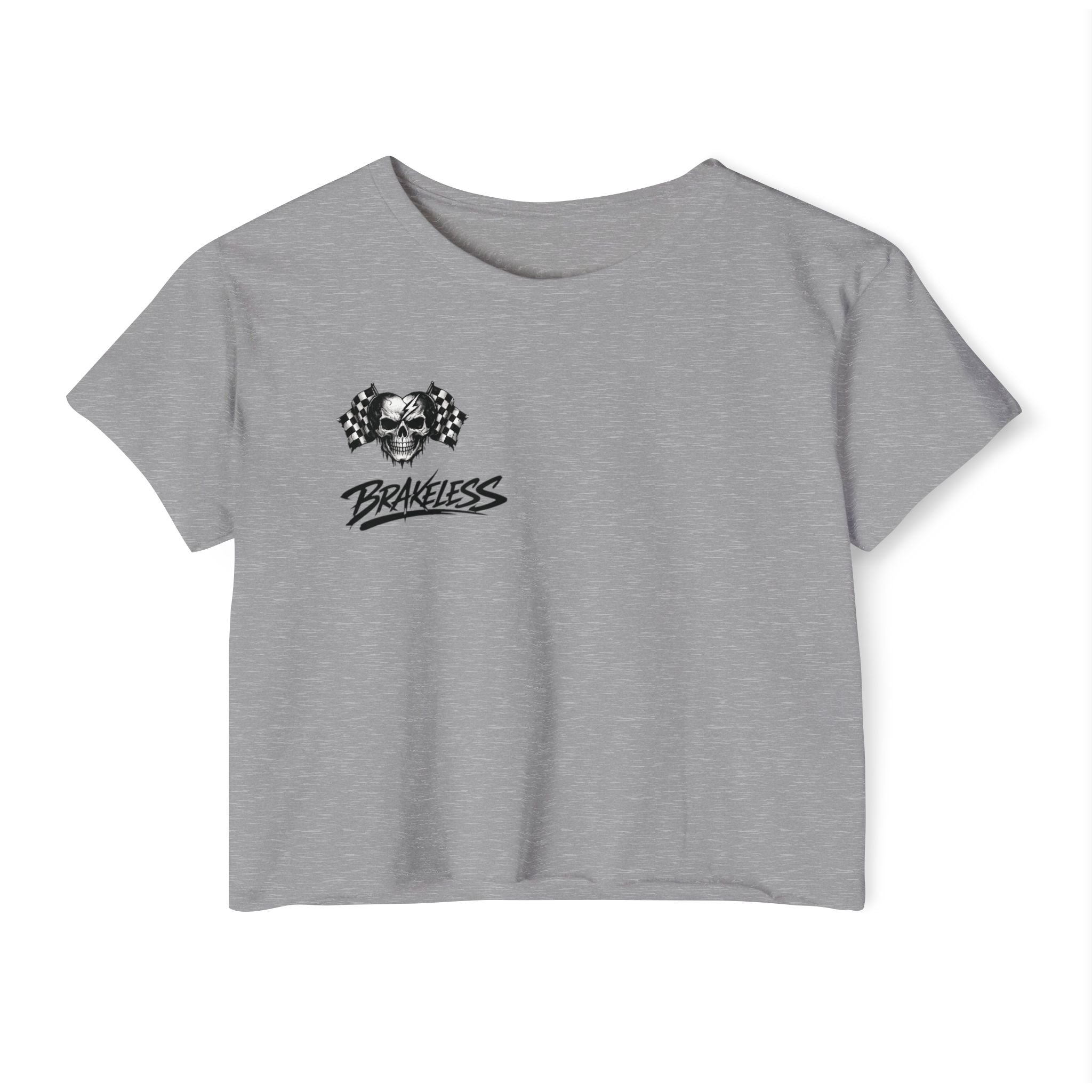 MOTO Crop Top — BRAKELESS CLOTHING Skull Motorcycle Logo Women's Graphic Top