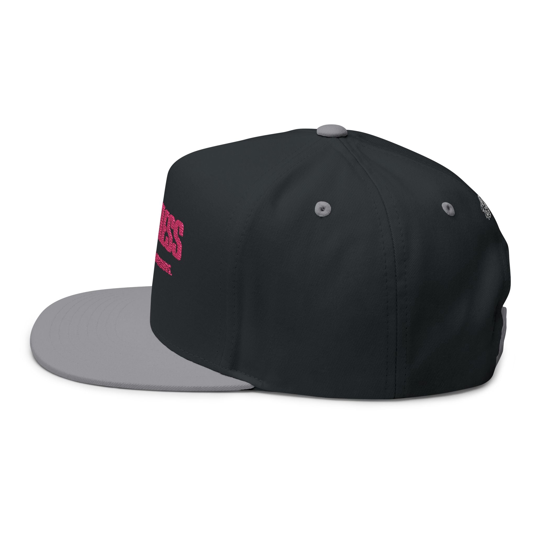 Brakeless Embroidered Flat Bill Cap — 'No Brakes, Bad Decisions'