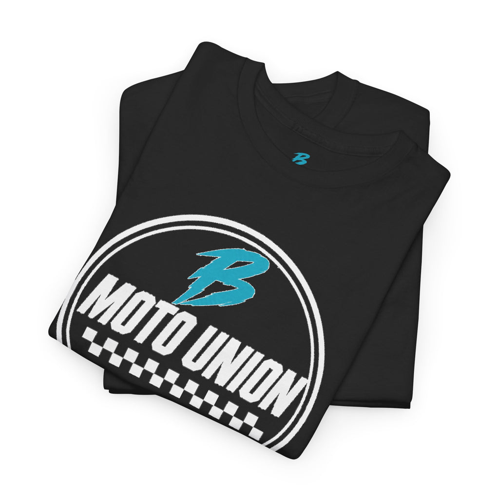 Moto Union Midweight Tee (Black) — Unisex