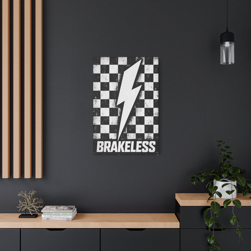 Brakeless Lightning Checkerboard Canvas Print