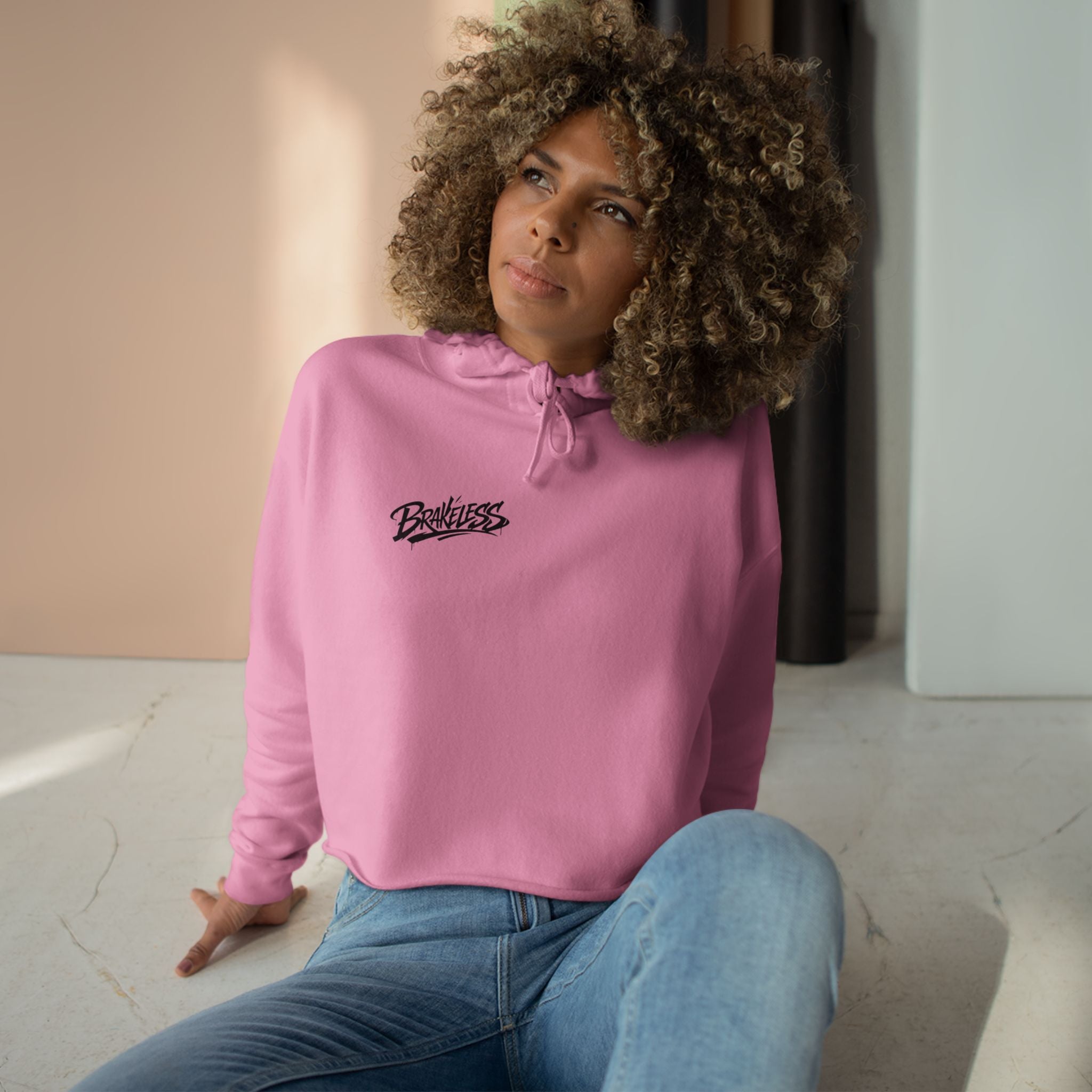 Brakeless 'Fast Is a Habit' Cropped Hoodie