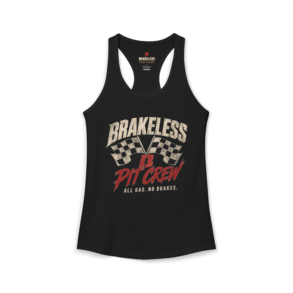 Women's Pit Crew- Ride Red Racerback Tank