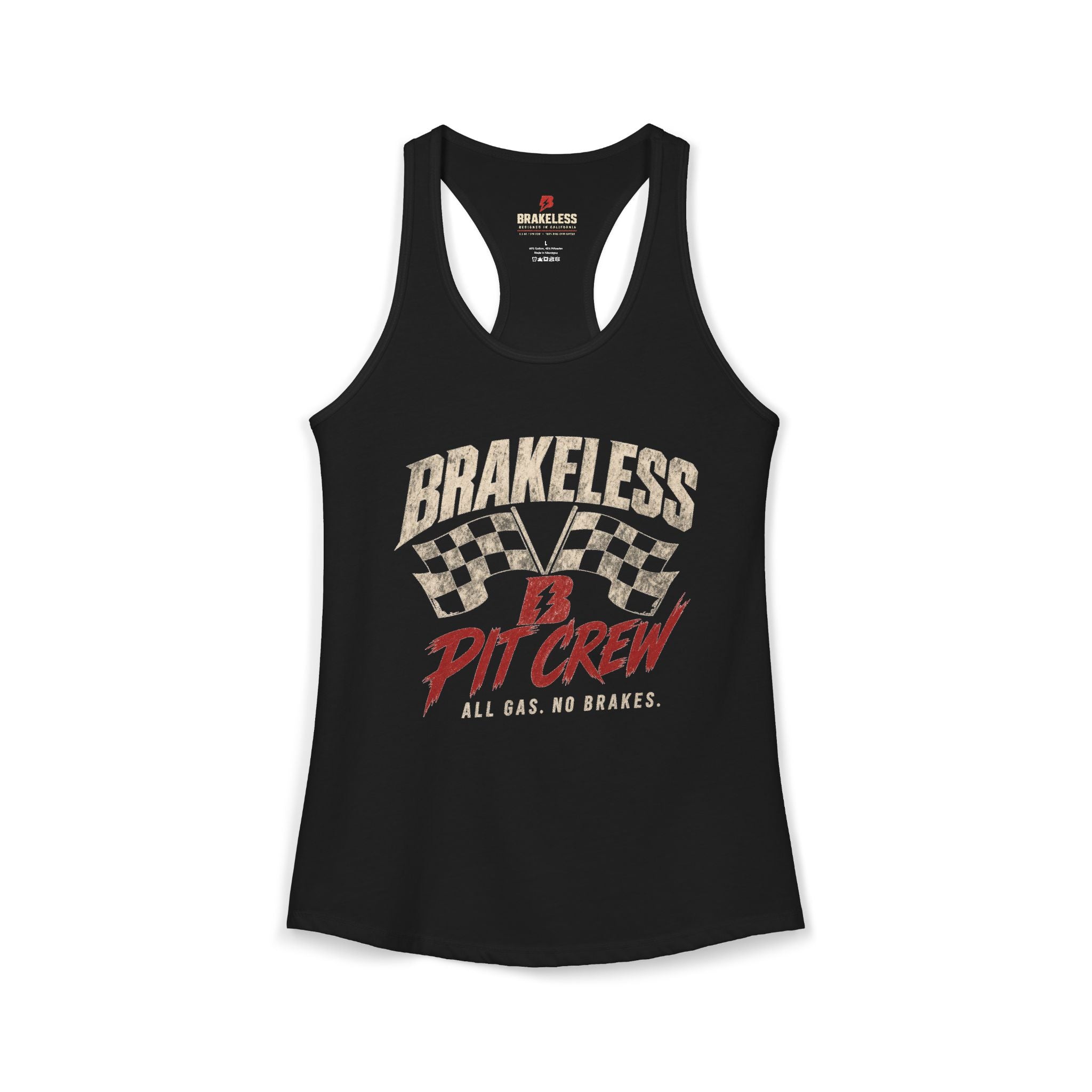 Women's Pit Crew- Ride Red Racerback Tank