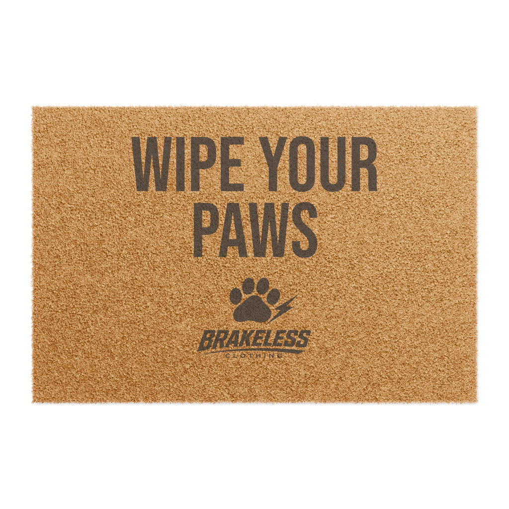 Wipe Your Paws Doormat — Funny Pet Welcome Mat with Paw Print