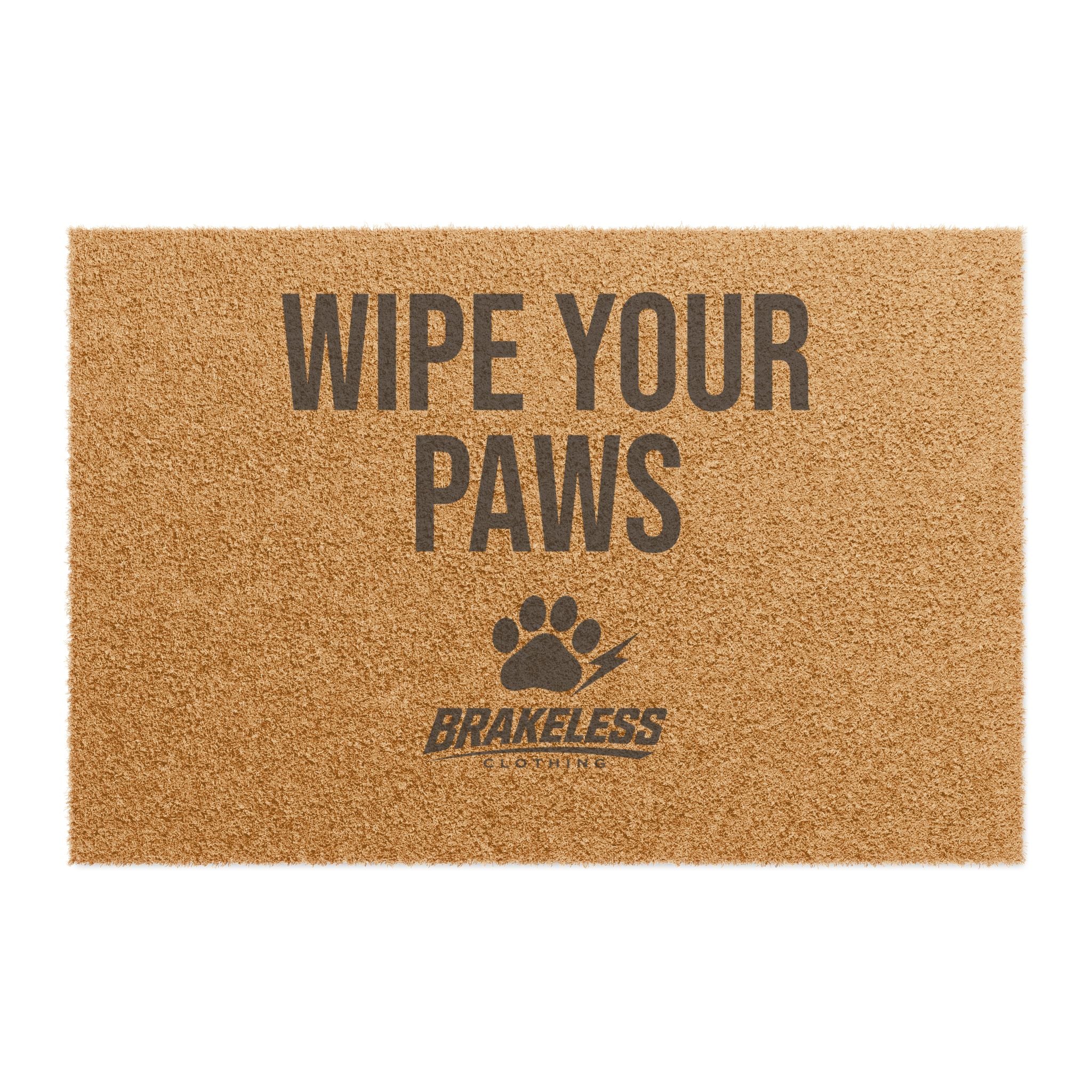 Wipe Your Paws Doormat — Funny Pet Welcome Mat with Paw Print