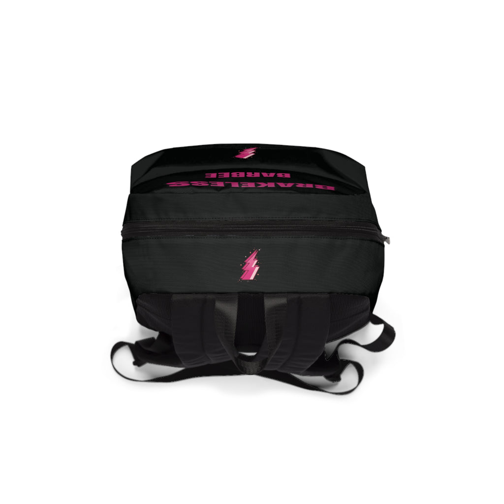 Brakeless Barbee / Harley Barbee Motorcycle Backpack — Pink Lightning Biker Bag