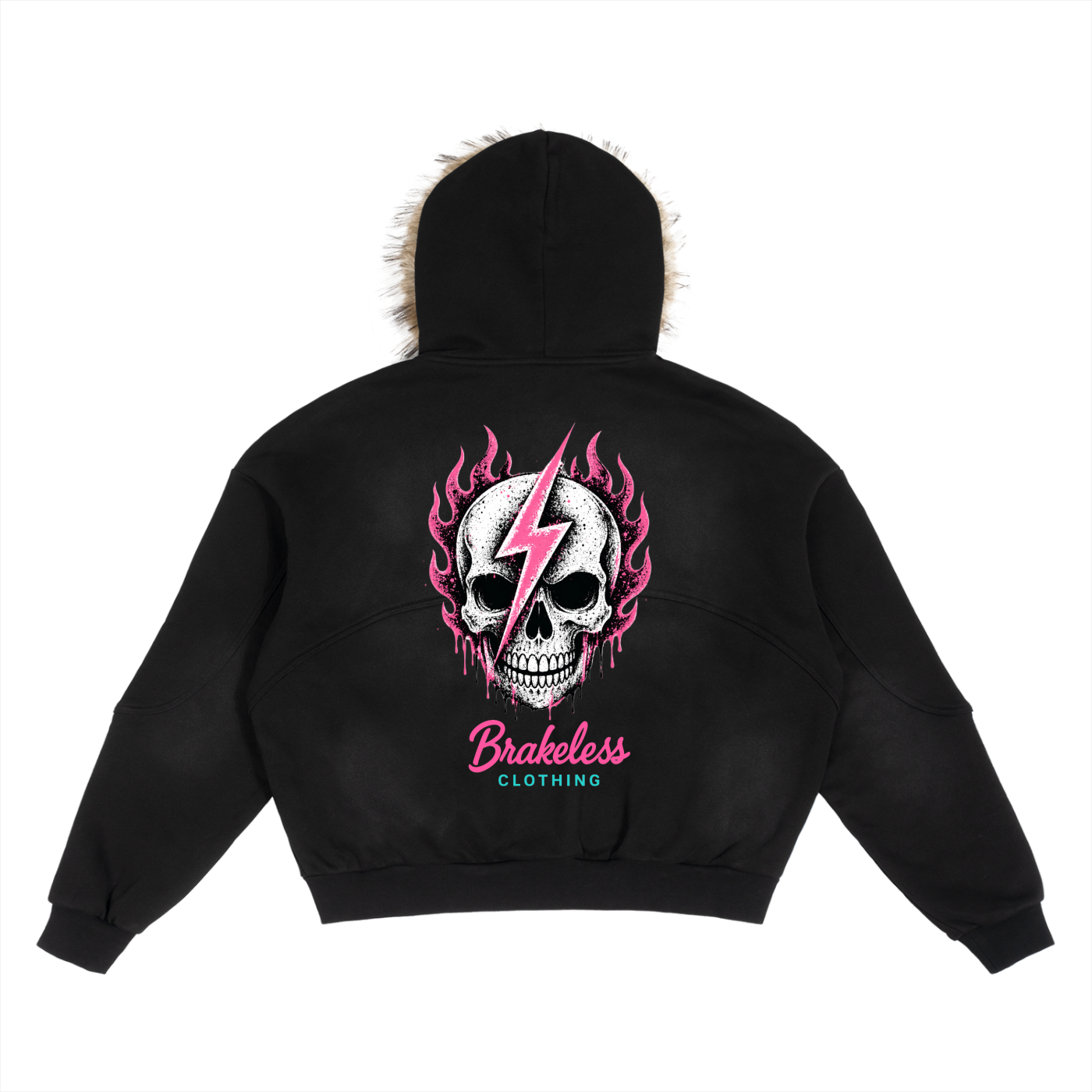 brakeless,brakeless clothing,streetwear,street wear,jacket,outerwear,fur coat,fur hood,women's,winter