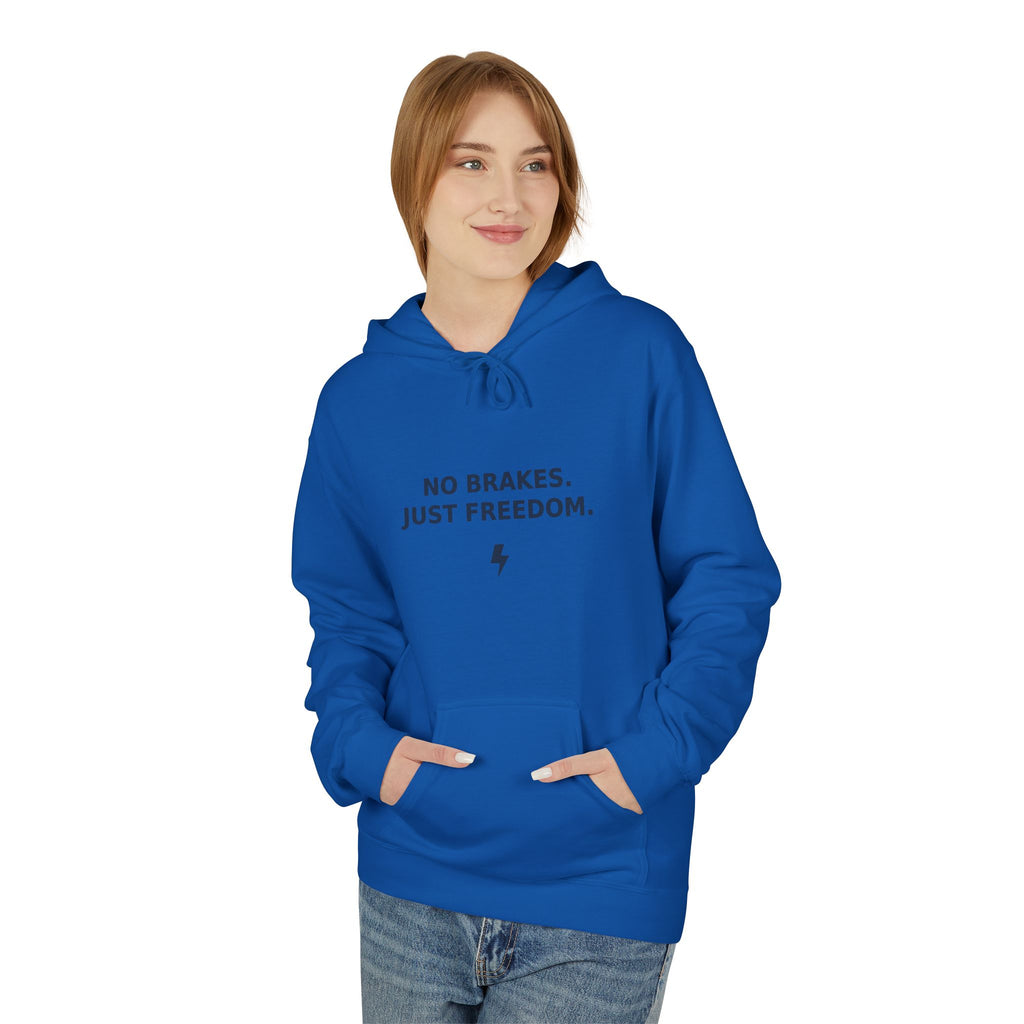 Brakeless Freedom Club Hoodie — 'No Brakes. Just Freedom.' Racing Pullover