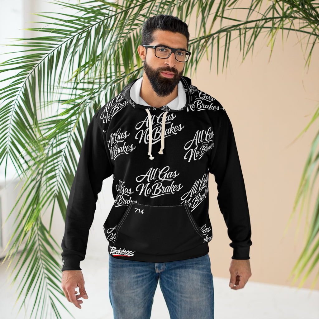 All Gas No Brakes Hoodie – Black Script Logo Pullover