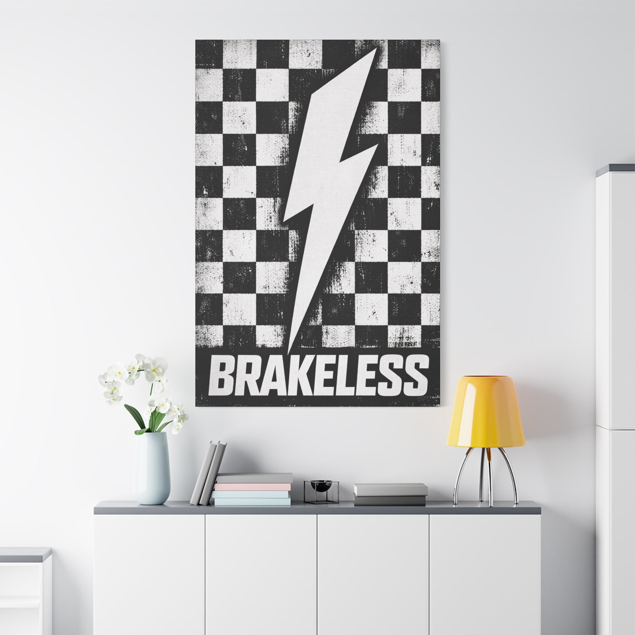 Brakeless Lightning Checkerboard Canvas Print