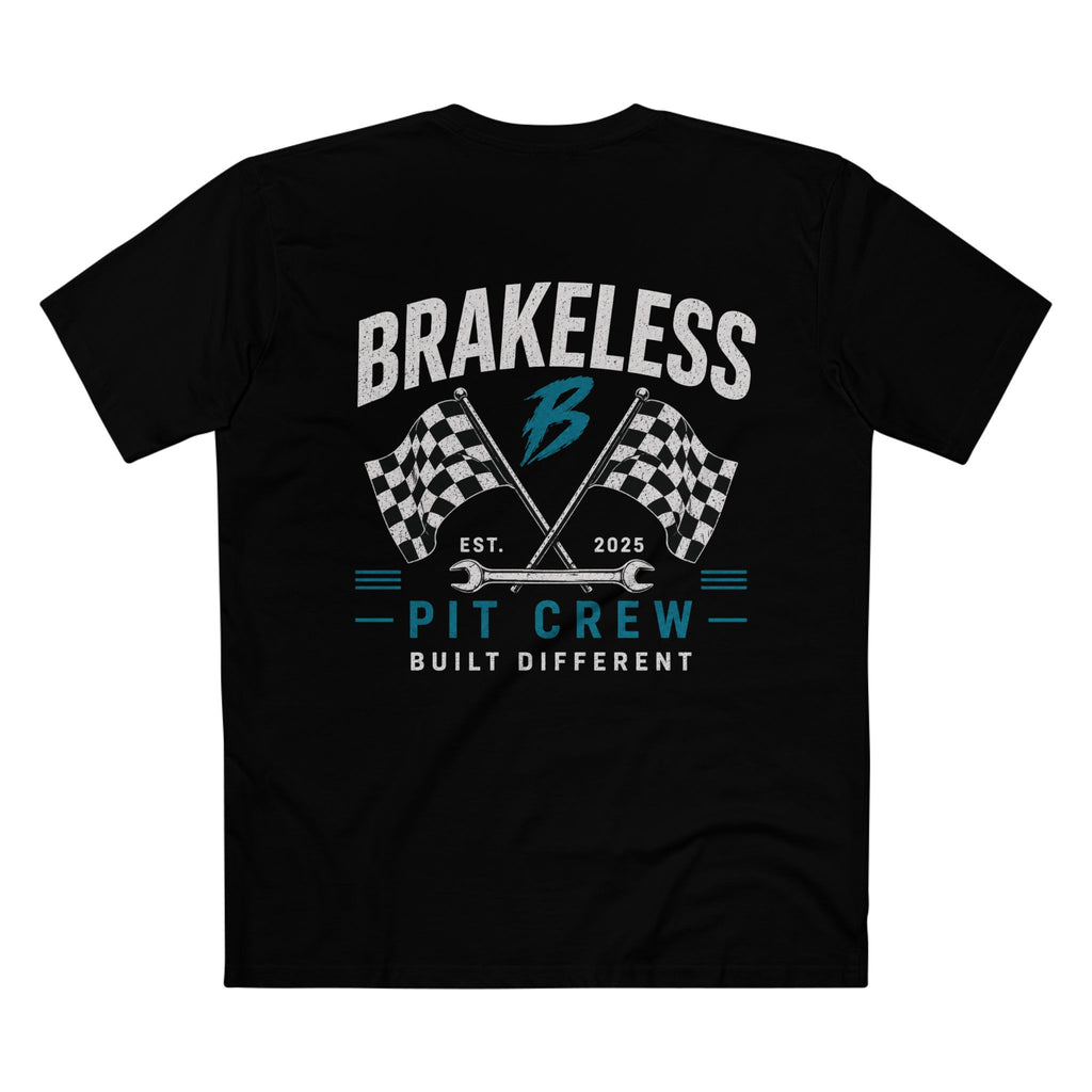 Brakeless Pit Crew Tee — 'Built Different' T‑Shirt