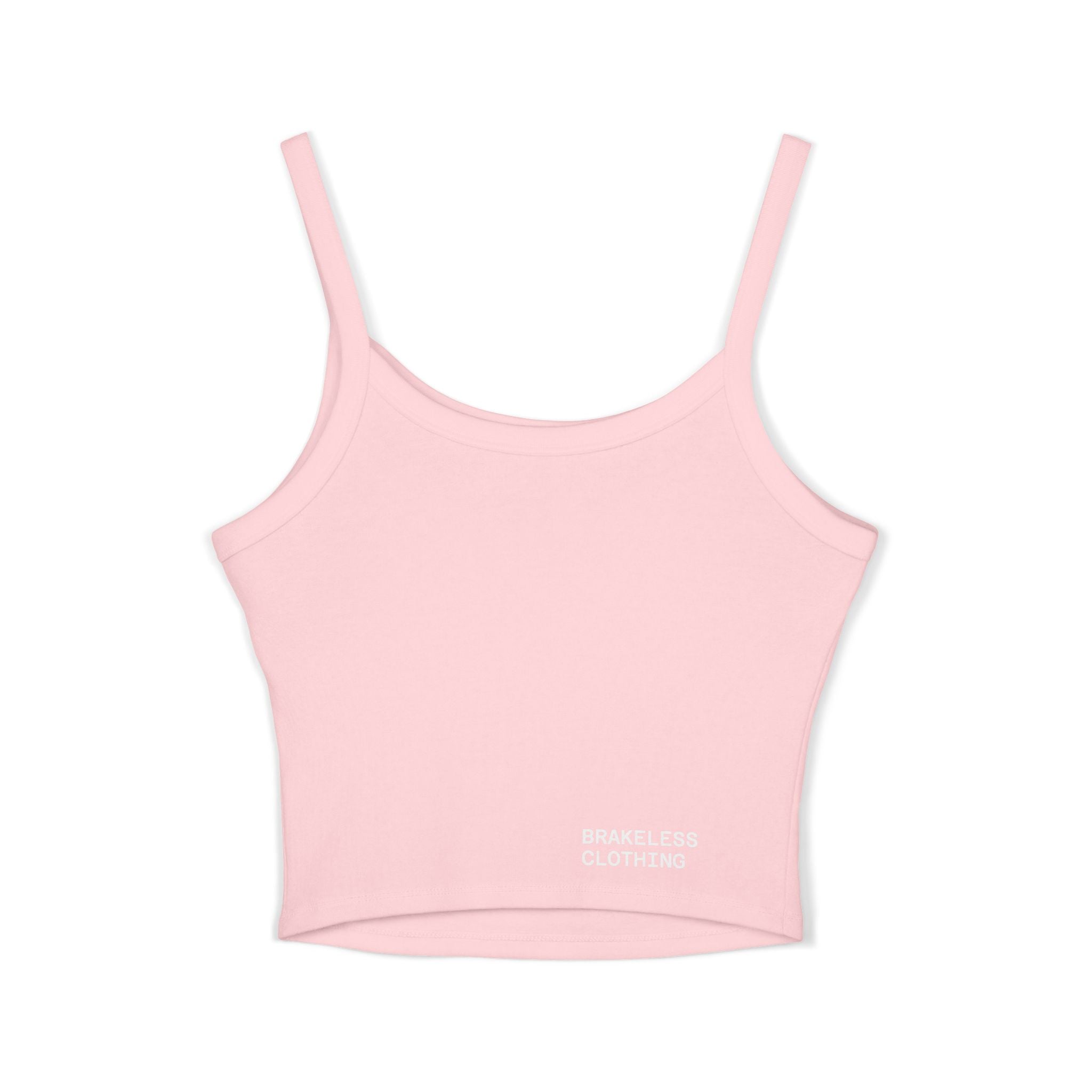 Brakeless Crop Tank — 'Brakeless' Graphic Spaghetti Strap Tank Top with Eat My Box Design