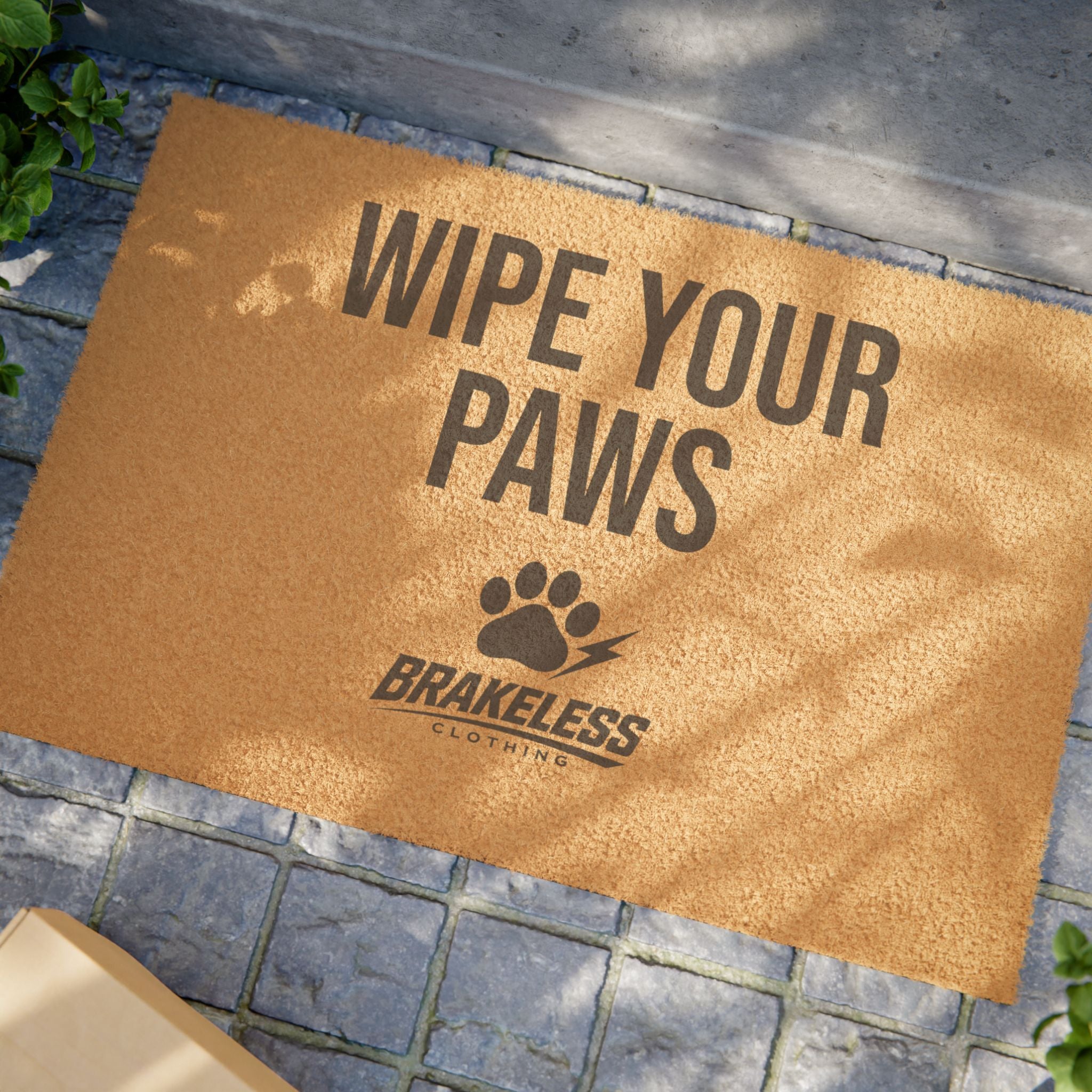 Wipe Your Paws Doormat — Funny Pet Welcome Mat with Paw Print