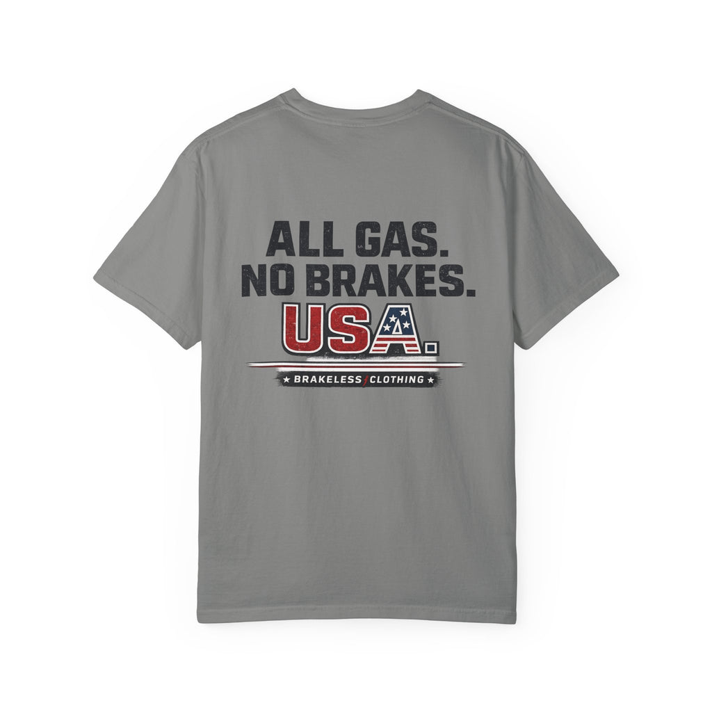 All Gas No Brakes - Brakeless USA T-Shirt