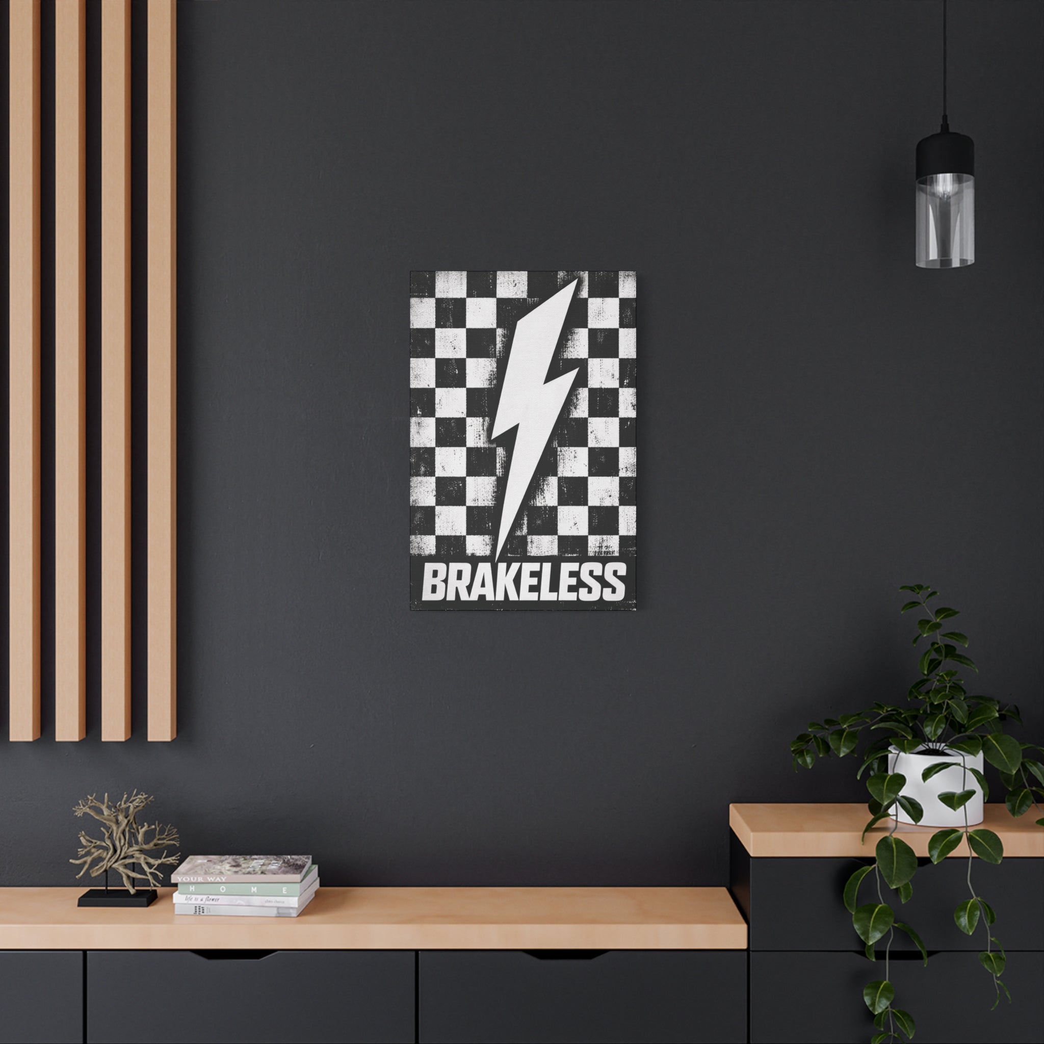 Brakeless Lightning Checkerboard Canvas Print