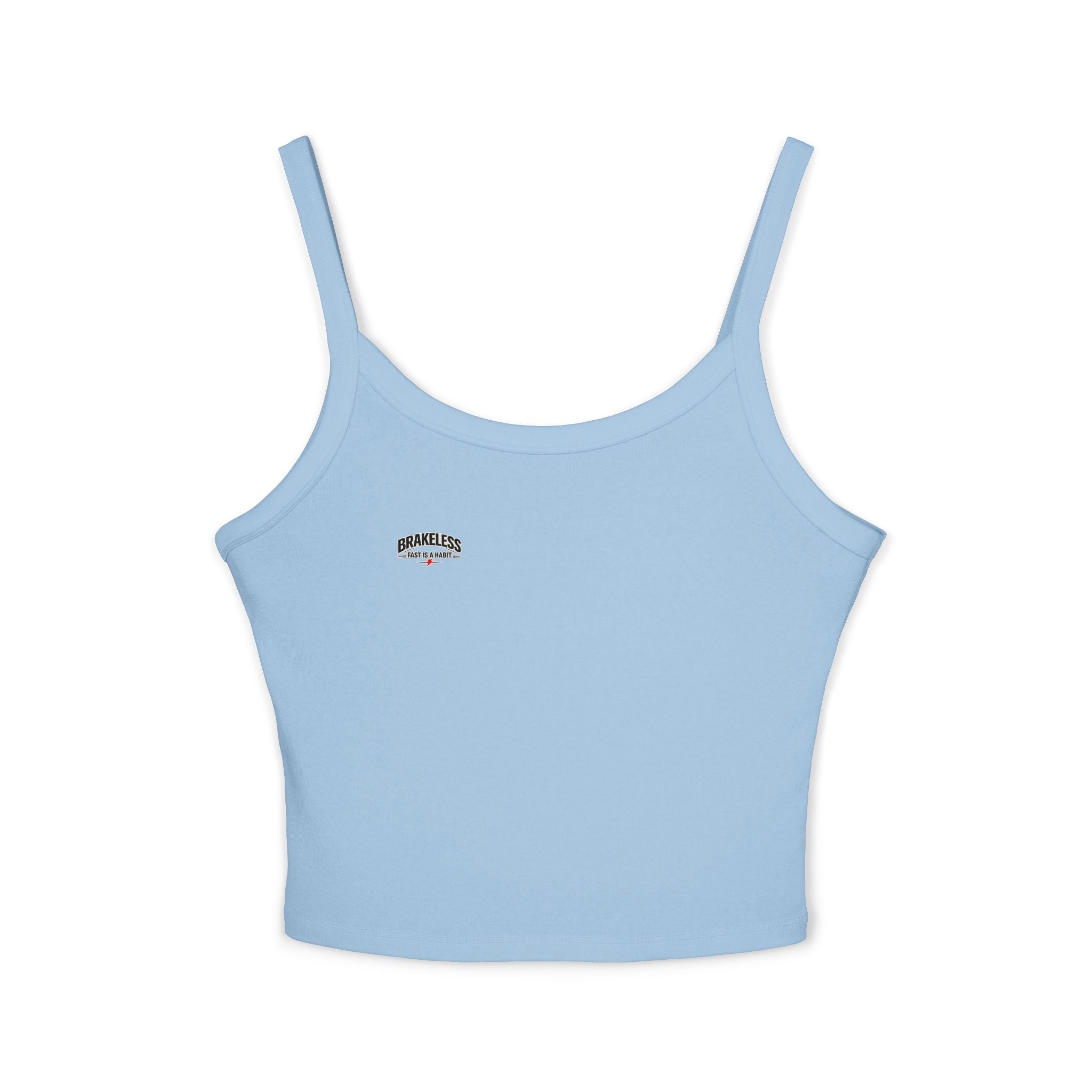 Brakeless Crop Tank Top — "Brakeless No Brakes Just Speed" Racer Chic Tank