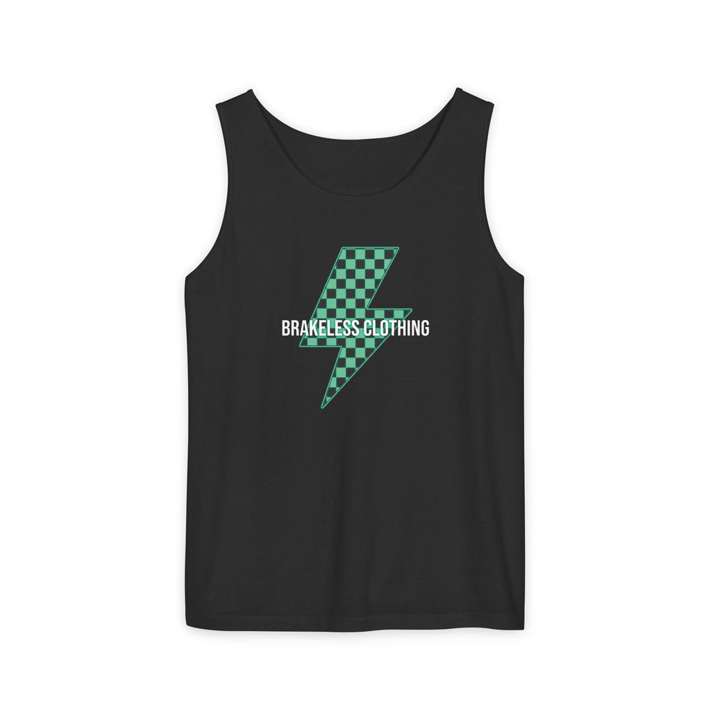 Brakeless Clothing Lightning Bolt Tank Top — Checkered Racing