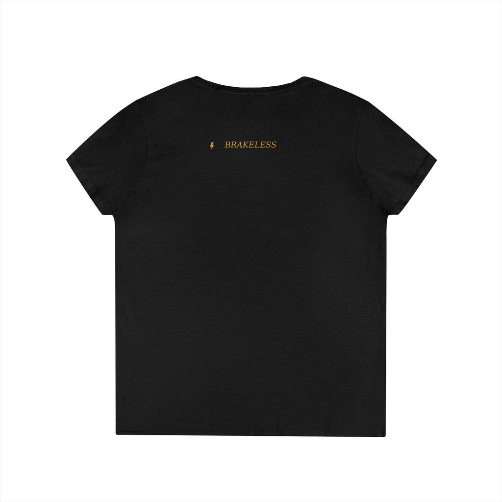 Just Jackpots - Ladies' V-Neck T-Shirt — Minimal Gold