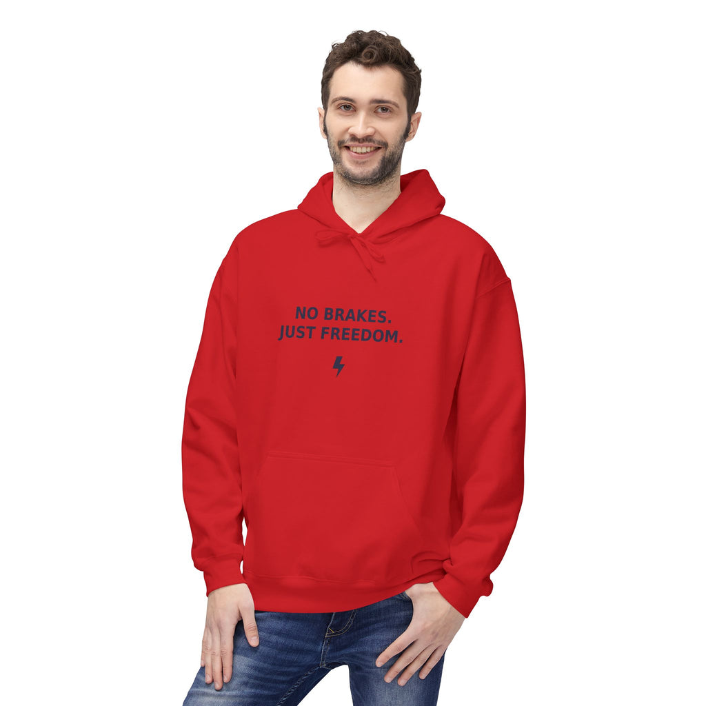 Brakeless Freedom Club Hoodie — 'No Brakes. Just Freedom.' Racing Pullover