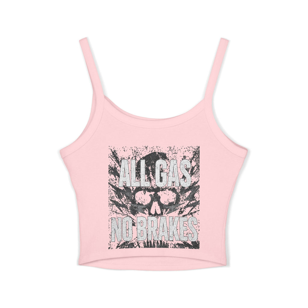 Brakeless Crop Tank Top — "Brakeless No Brakes Just Speed" Racer Chic Tank