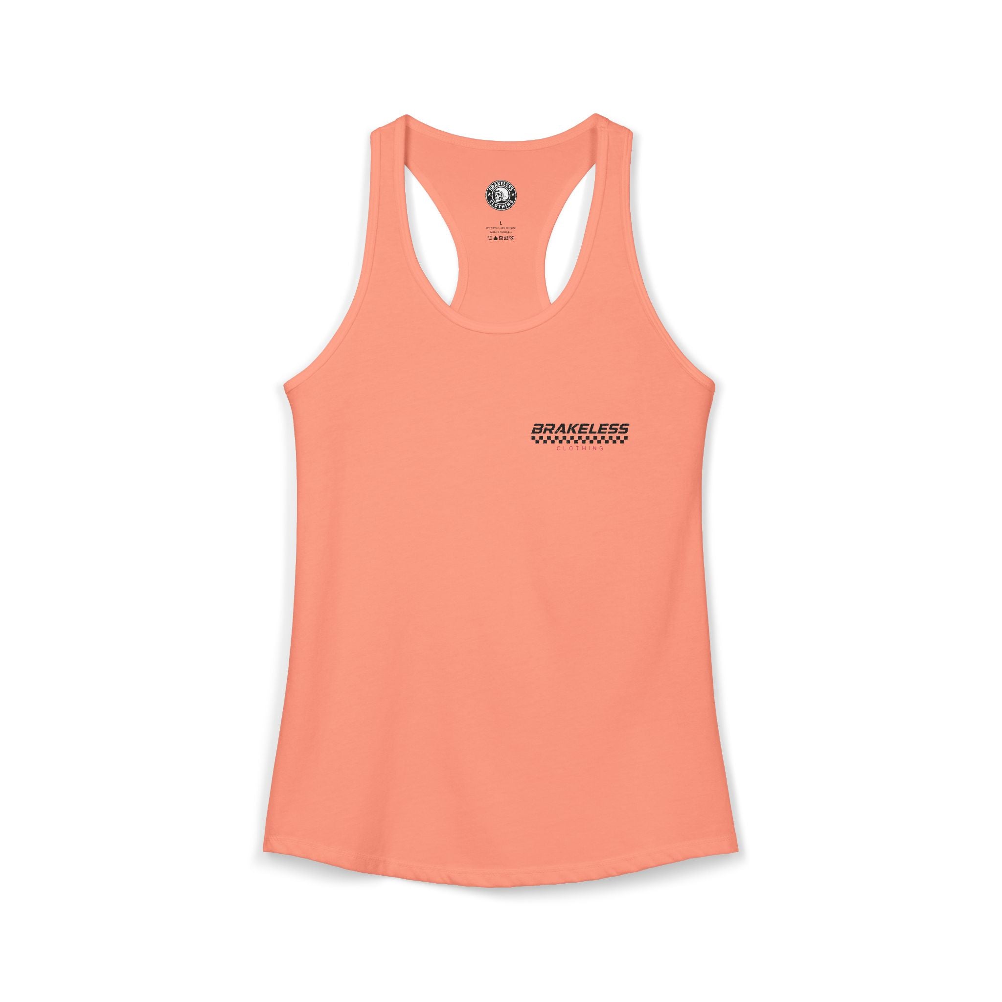 NO BRAKES - JUST WAVES - BRAKELESS Women's Ideal Racerback Tank