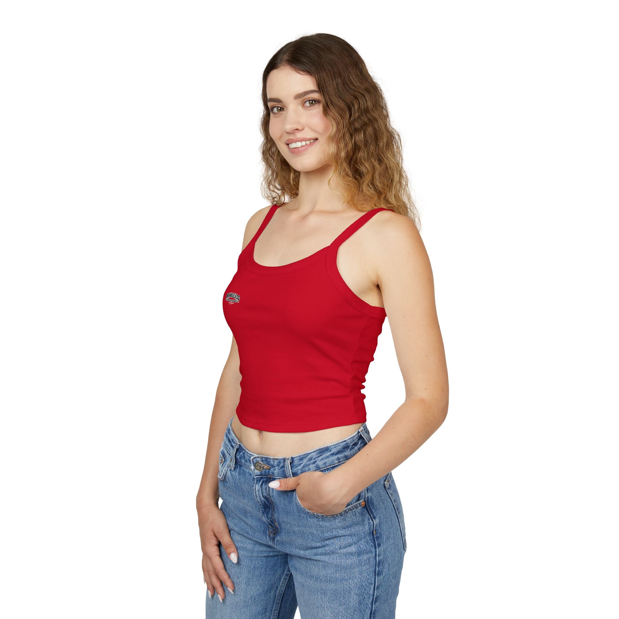 Brakeless Crop Tank Top — "Brakeless No Brakes Just Speed" Racer Chic Tank