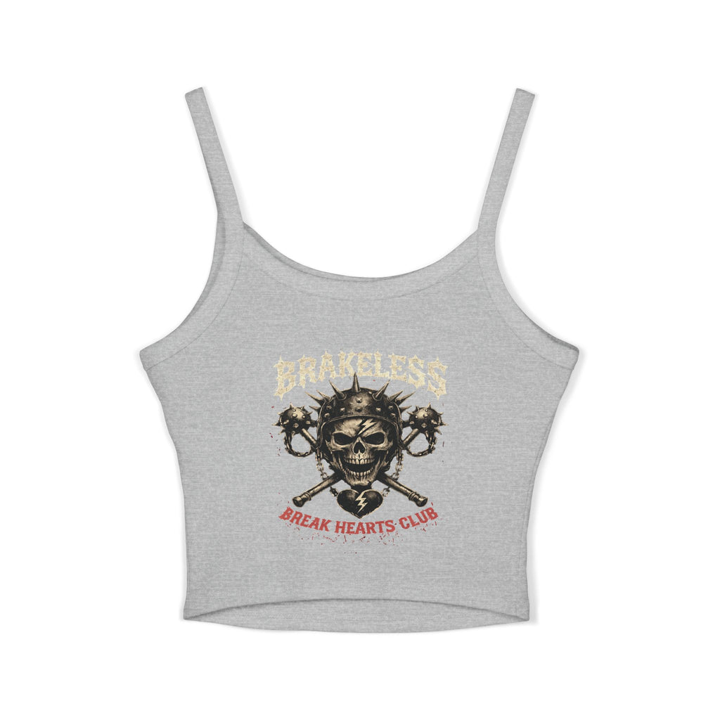 Skull & Heart Women's Spaghetti Strap Tank Top — BRAKELESS CLOTHING BRAKE TO BREAK HEARTS
