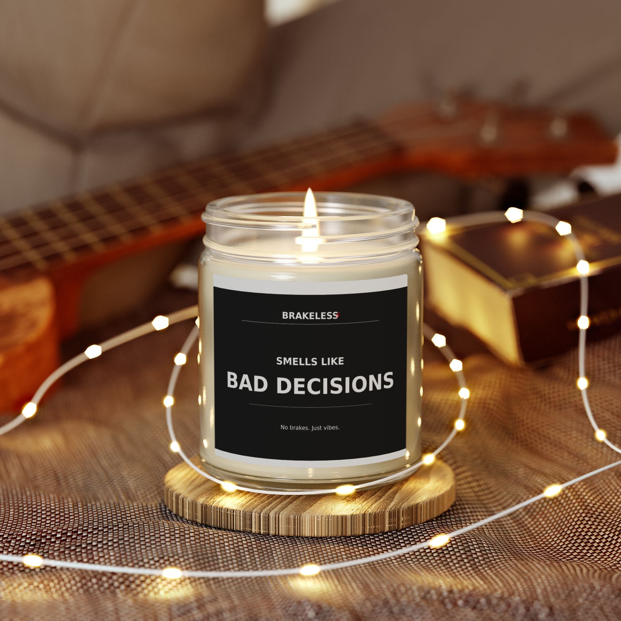 Smells Like Bad Decisions Coconut Apricot Scented Candle (4oz, 9oz)