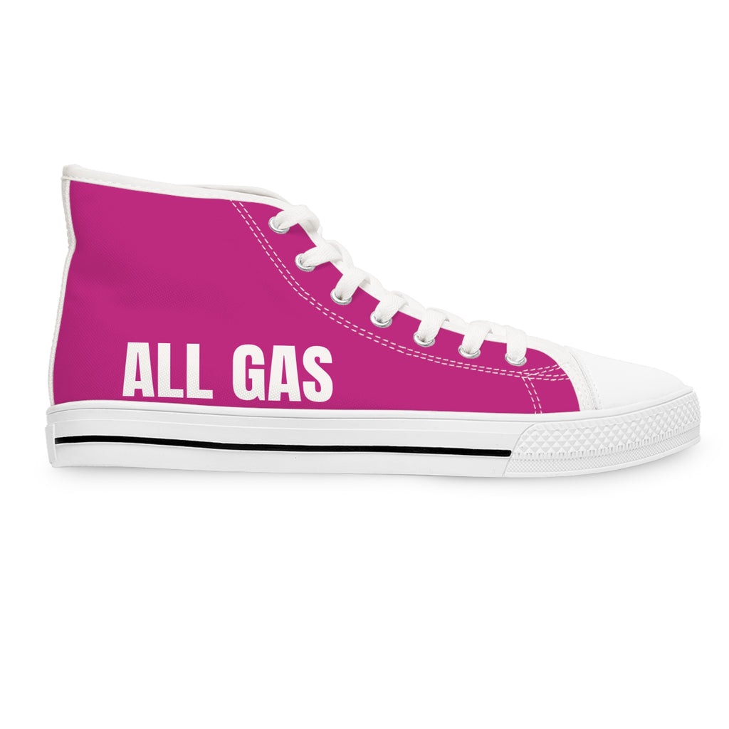Women's High Top Sneakers — Black 'BRAKELESS' Canvas Casual Shoes