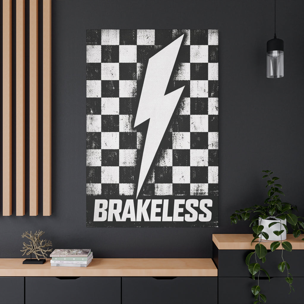 Brakeless Lightning Checkerboard Canvas Print