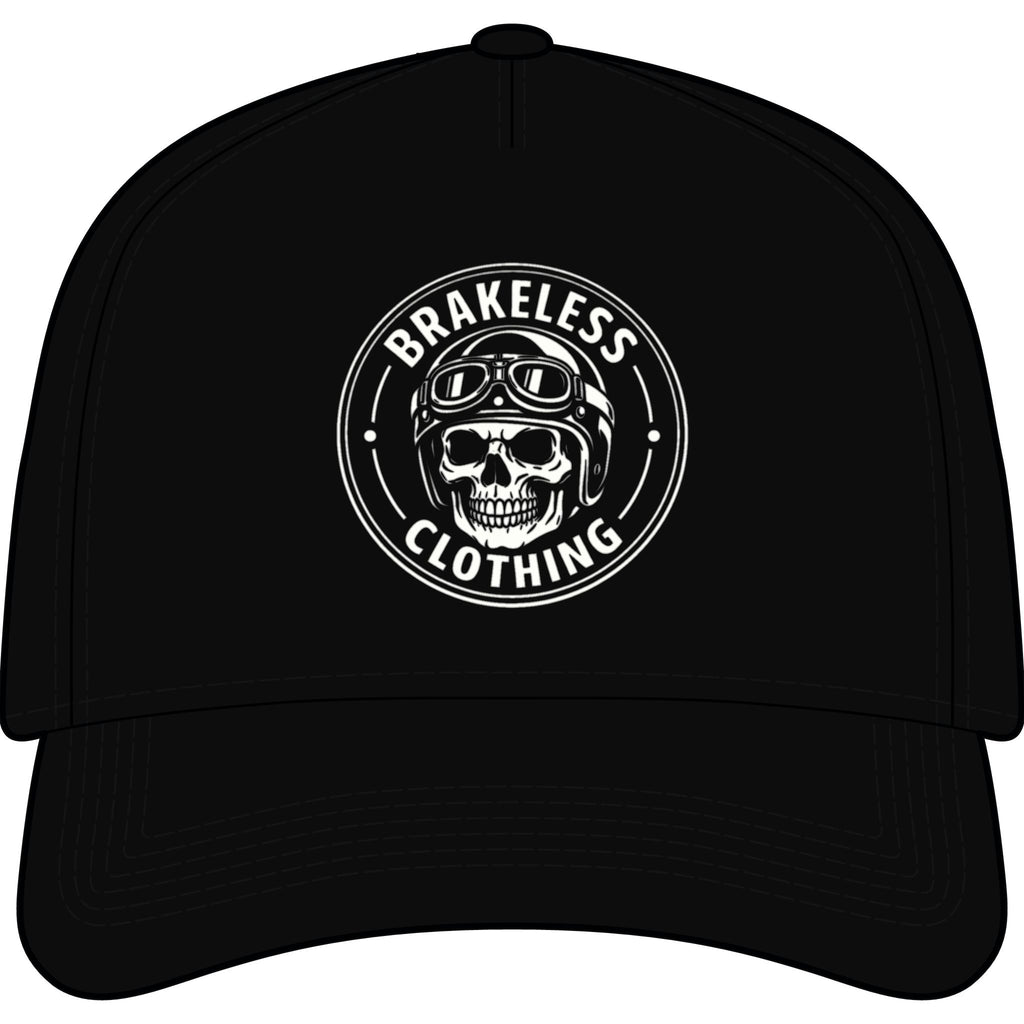 Brakeless Clothing Skull Patch Cap — Vintage Biker Dad Hat