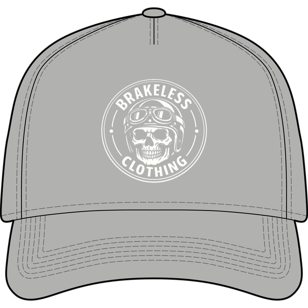 Brakeless Clothing Skull Patch Cap — Vintage Biker Dad Hat
