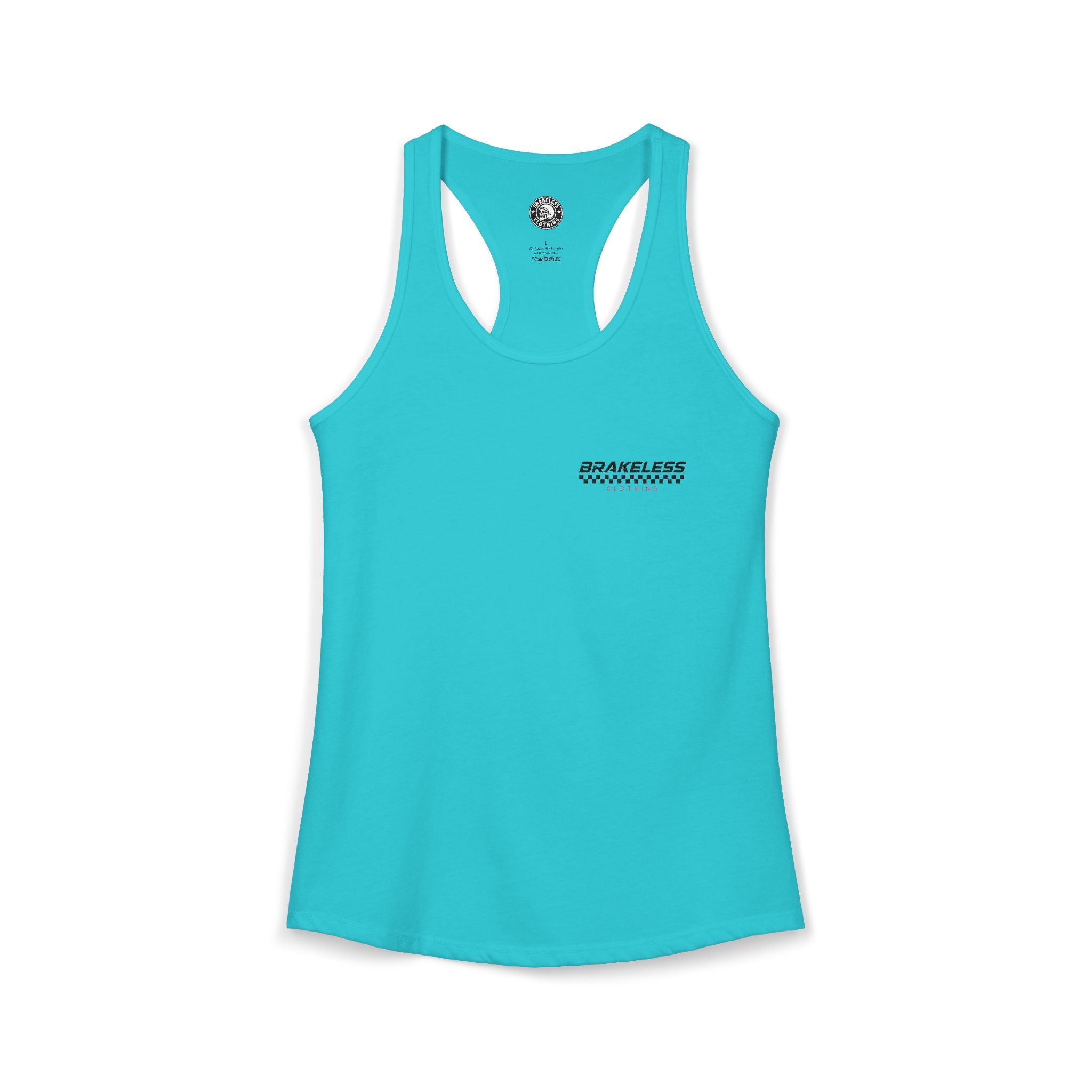 NO BRAKES - JUST WAVES - BRAKELESS Women's Ideal Racerback Tank