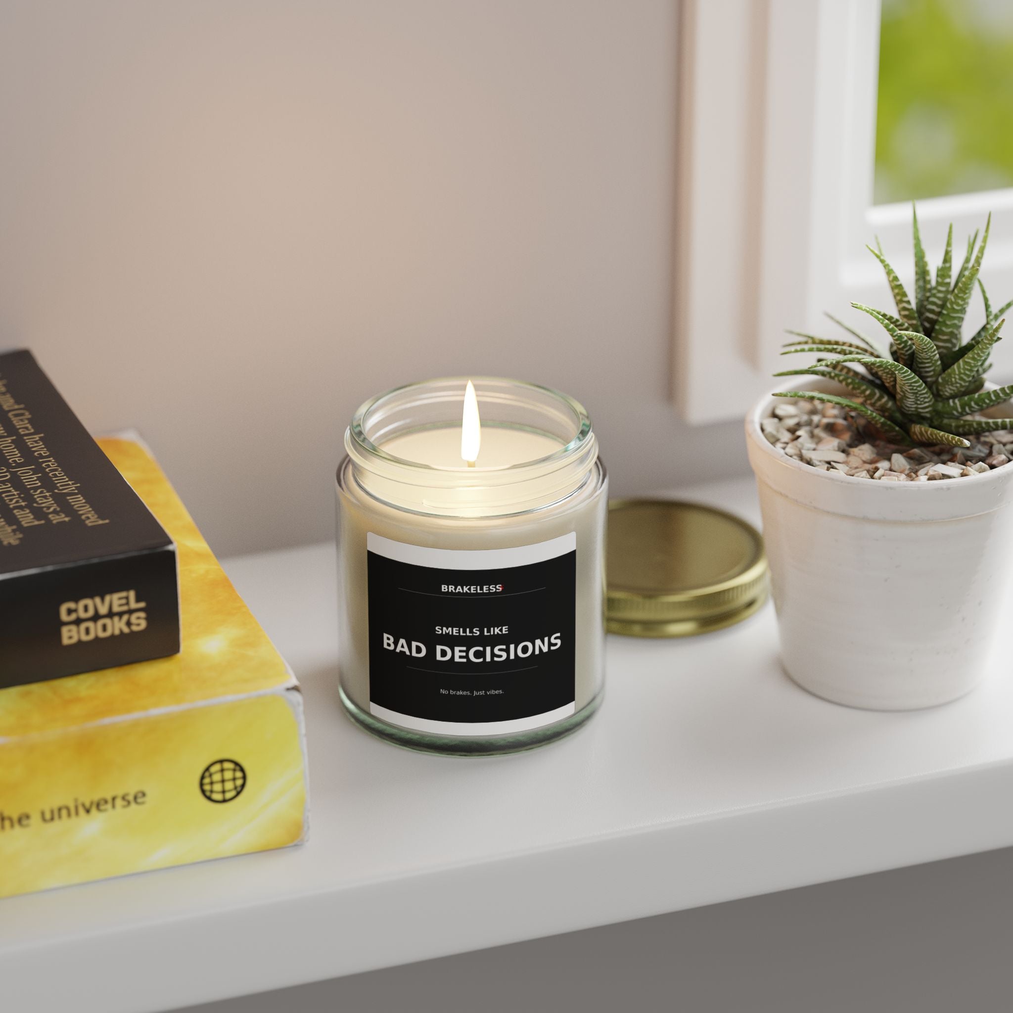 Smells Like Bad Decisions Coconut Apricot Scented Candle (4oz, 9oz)