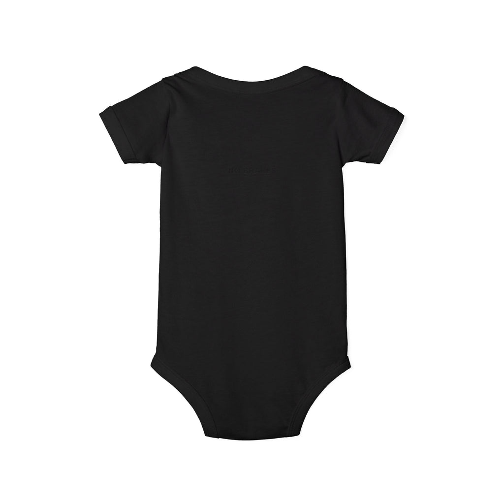 Infant One-Piece Bodysuit — ‘No Brakes’ Retro Motorcycle Chest Graphic