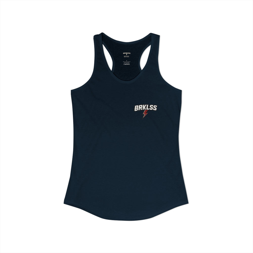 LIVE FREE. STAY BRAKELESS. Racerback Tank Top