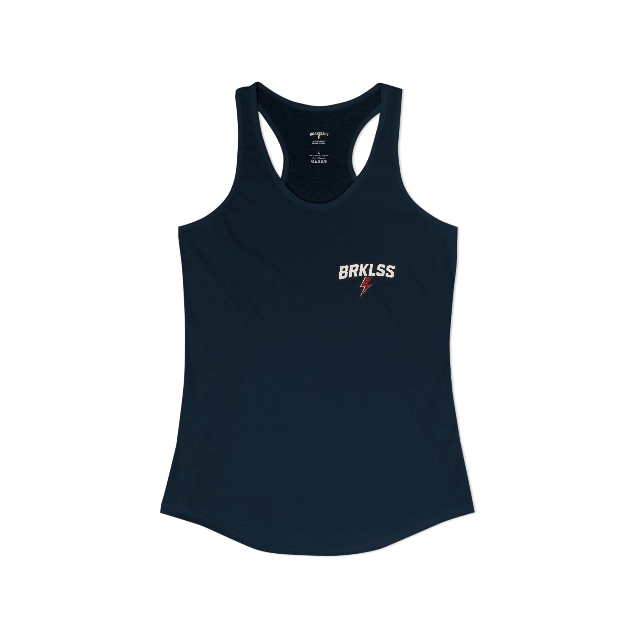 LIVE FREE. STAY BRAKELESS. Racerback Tank Top
