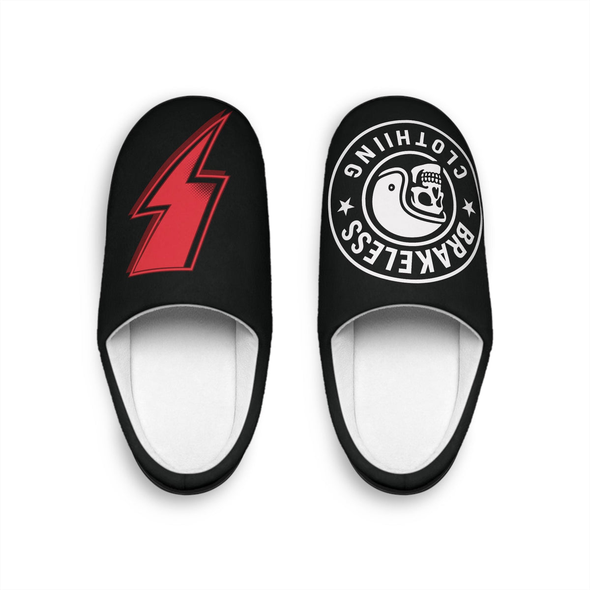714 Men's Indoor Slippers – 'ALL GAS. NO BRAKES.' Logo House Slippers - Shoes - BRAKELESS