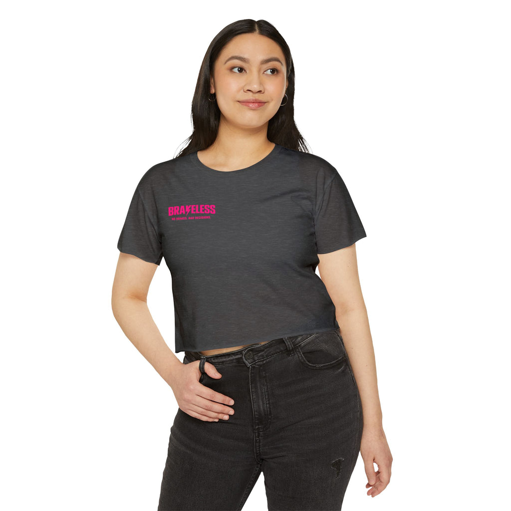 Cute But I Ride Harder Crop Top — 'BraveLess' Women's Festival Tee