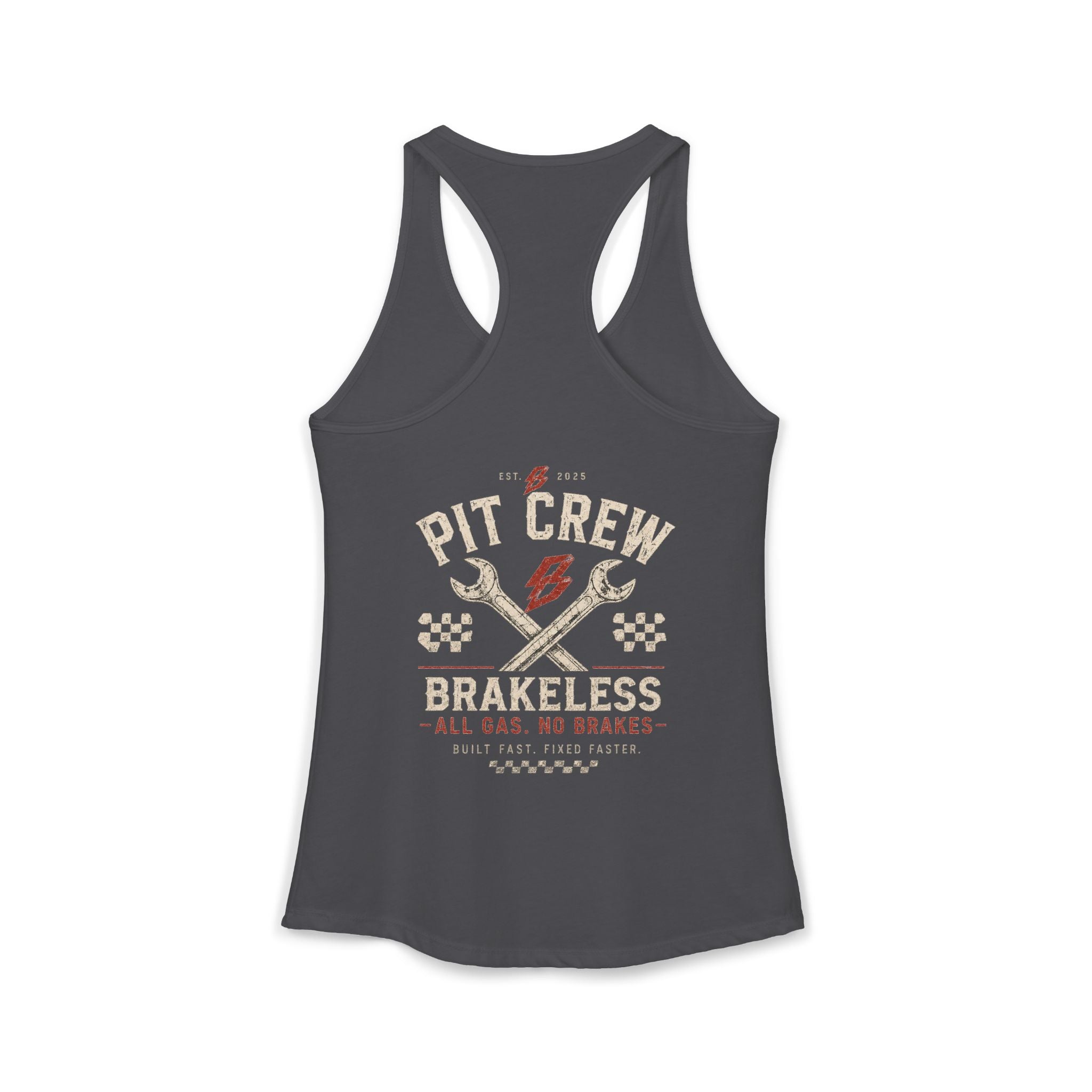 Women's Red Pit Crew - Racerback Tank