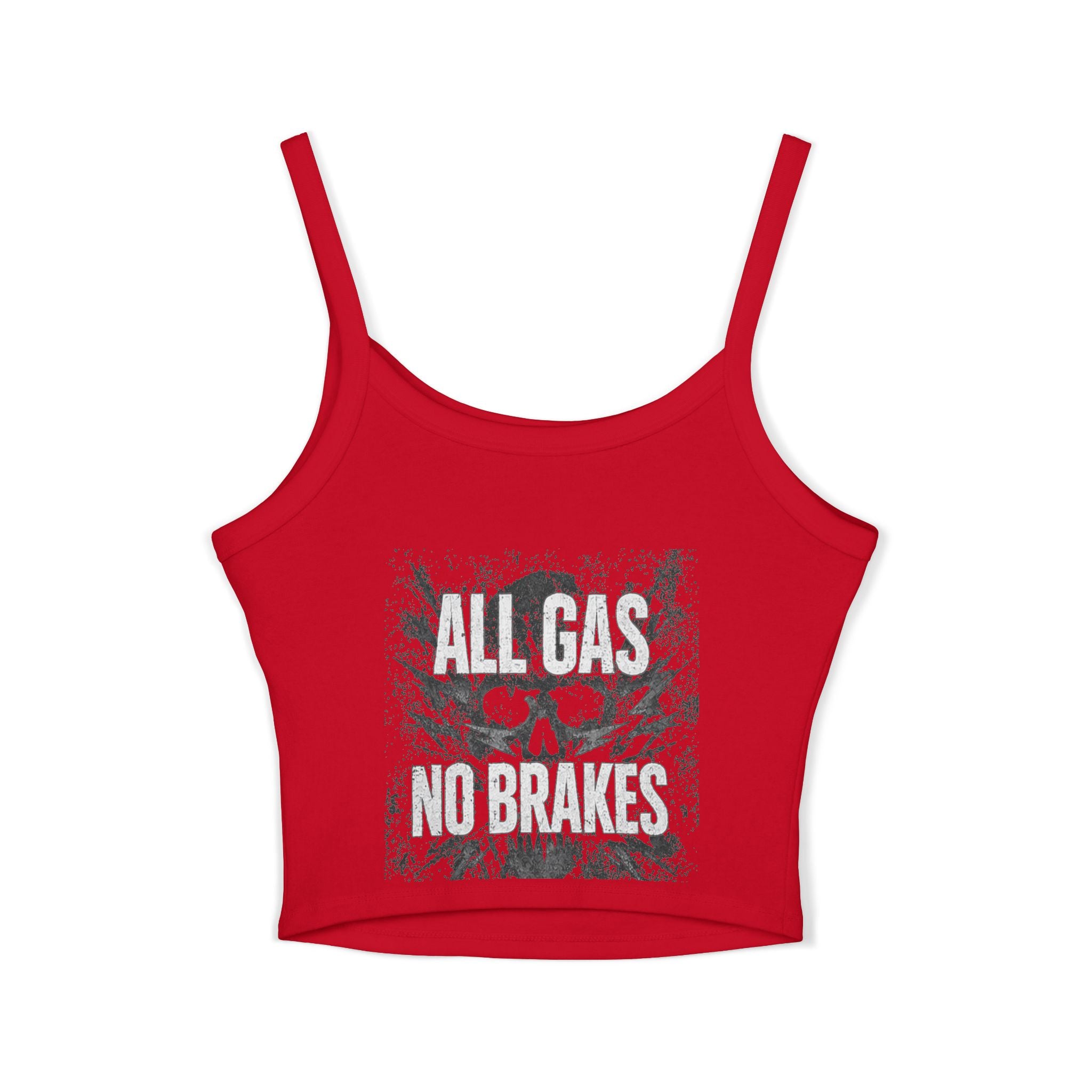 Brakeless Crop Tank Top — "Brakeless No Brakes Just Speed" Racer Chic Tank