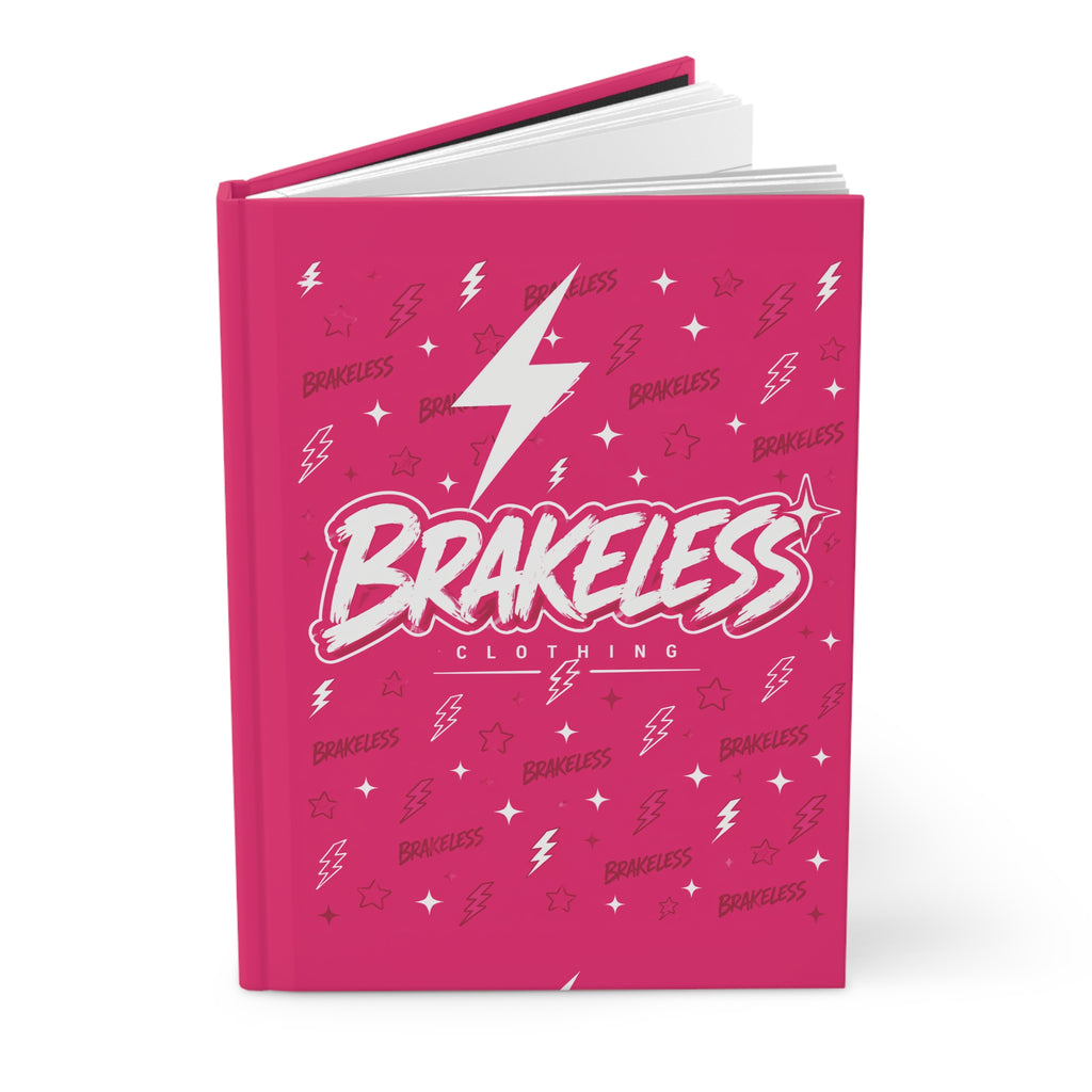 Brakeless Clothing Barbee Style Lightning Hardcover Journal — Pink Matte Notebook