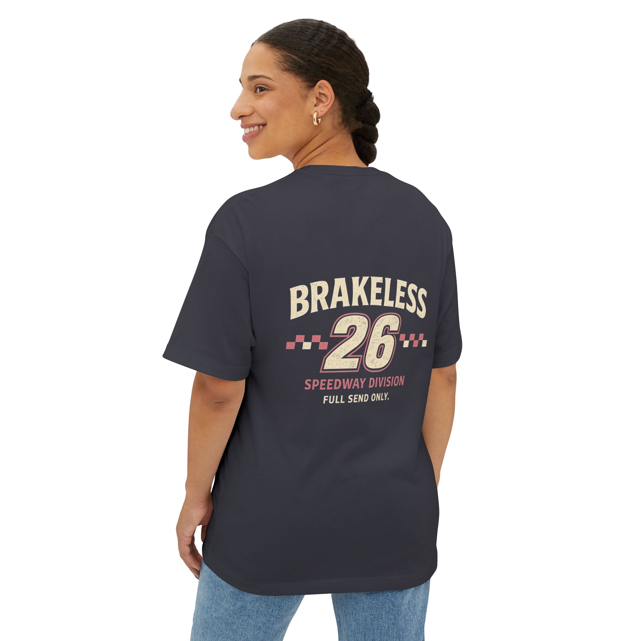 Motocross Streetwear Oversized Boxy Tee — Brakeless Clothing Design