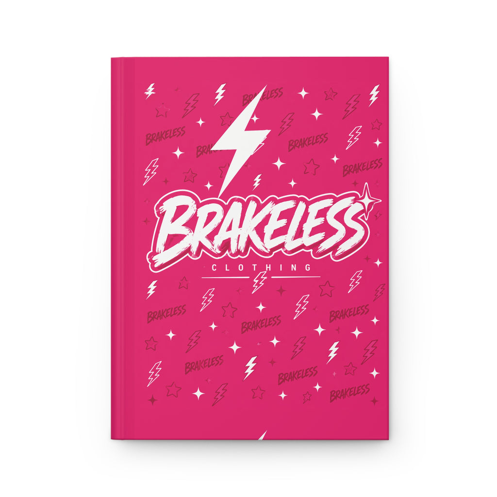 Brakeless Clothing Barbee Style Lightning Hardcover Journal — Pink Matte Notebook