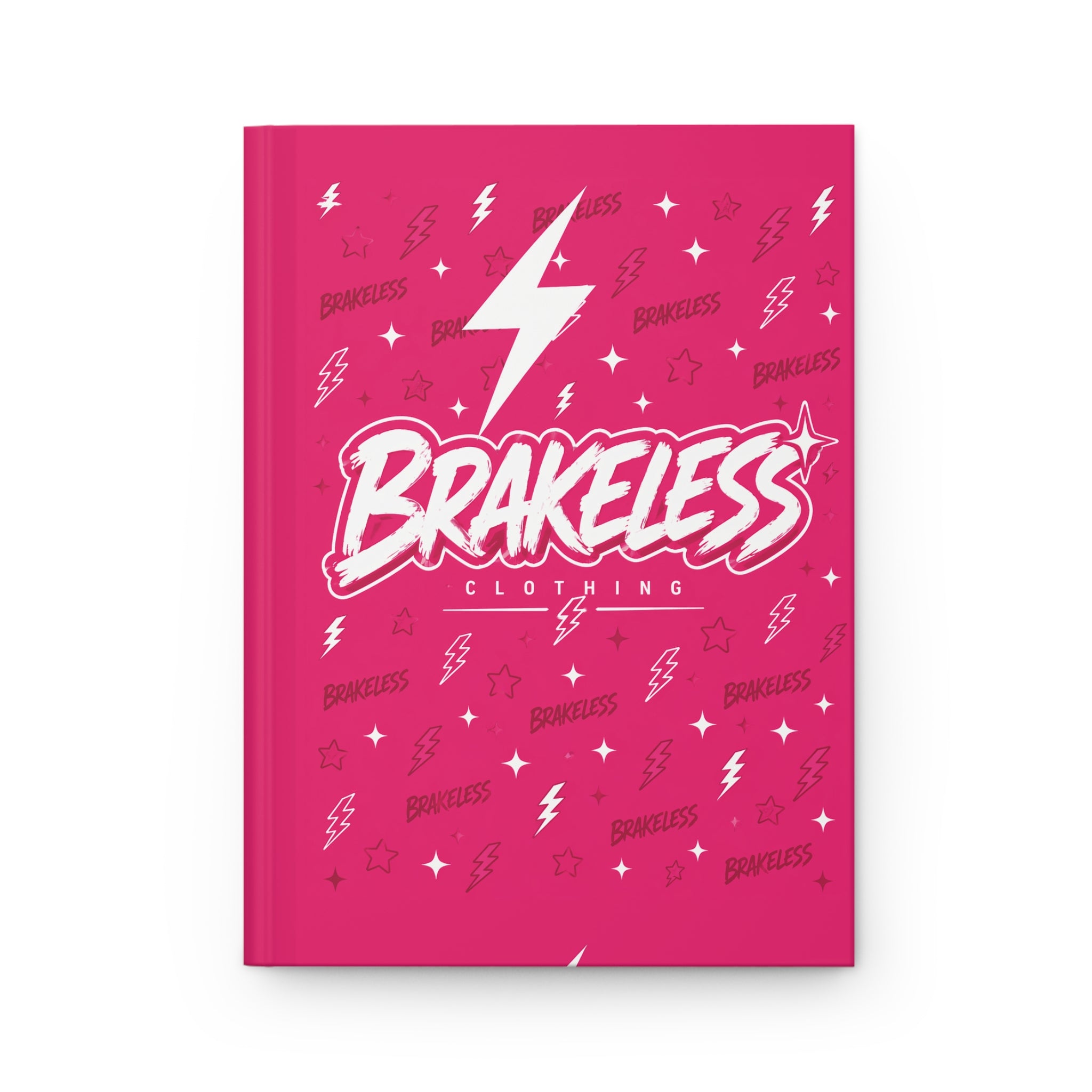 Brakeless Clothing Barbee Style Lightning Hardcover Journal — Pink Matte Notebook