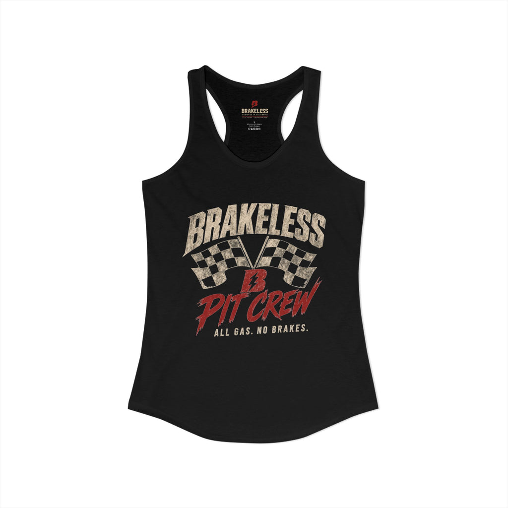 Women's Pit Crew- Ride Red Racerback Tank