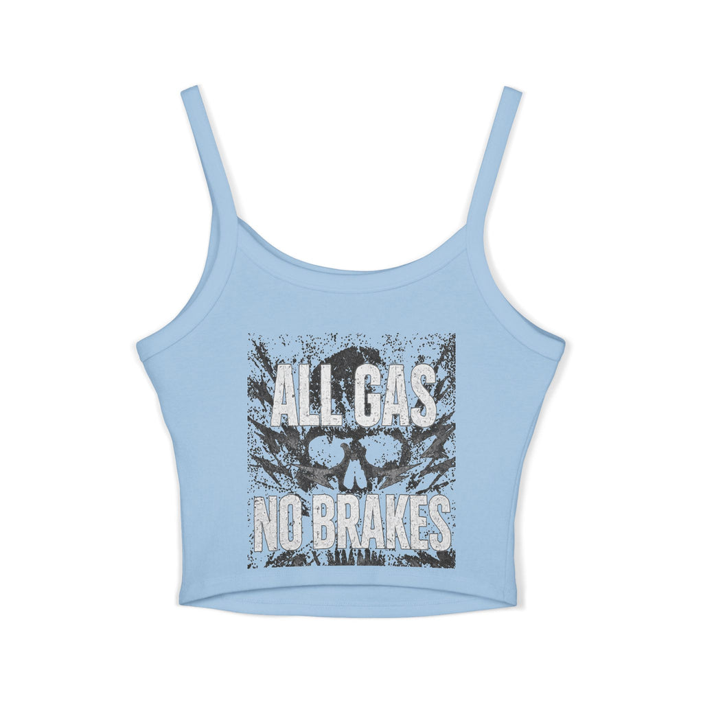 Brakeless Crop Tank Top — "Brakeless No Brakes Just Speed" Racer Chic Tank