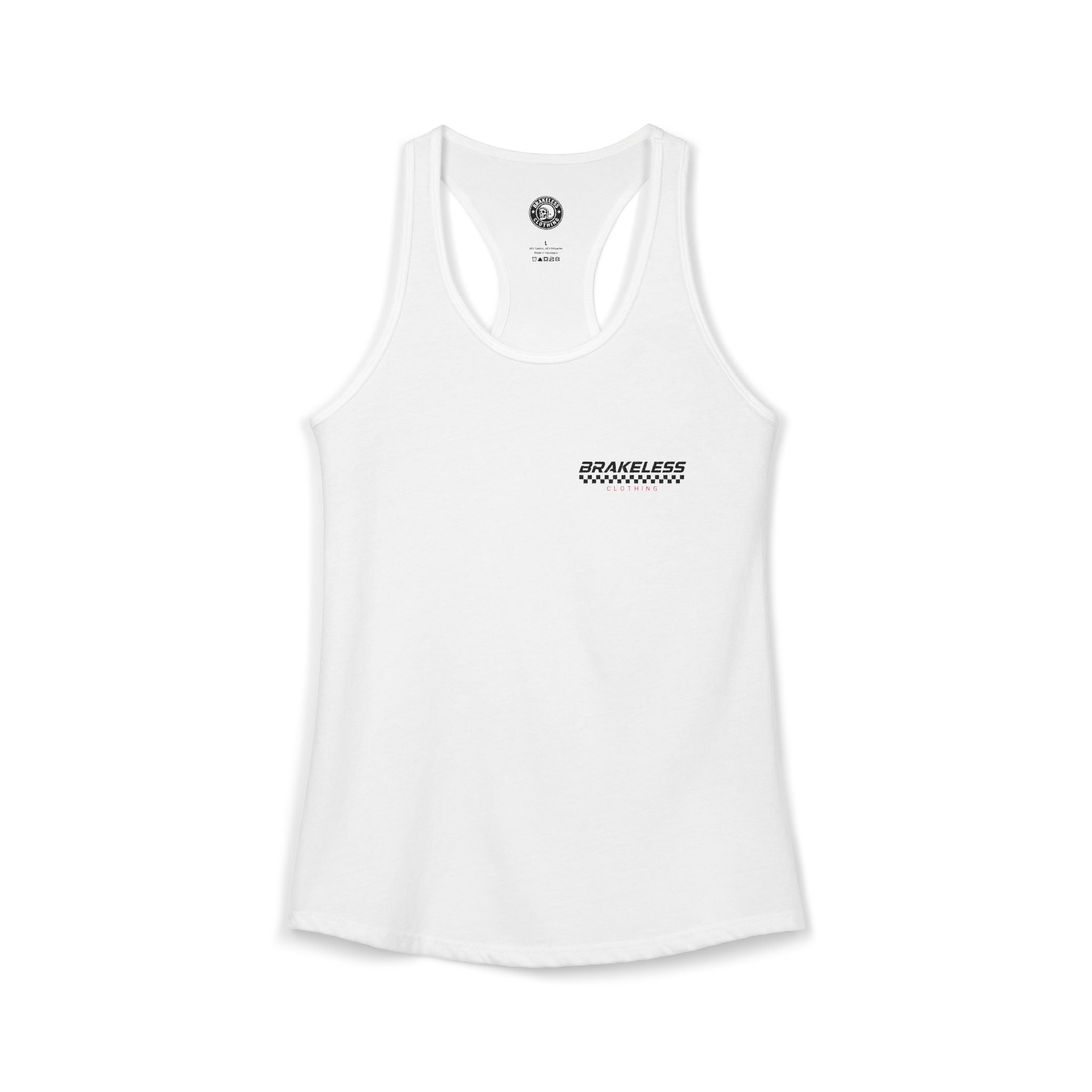 NO BRAKES - JUST WAVES - BRAKELESS Women's Ideal Racerback Tank