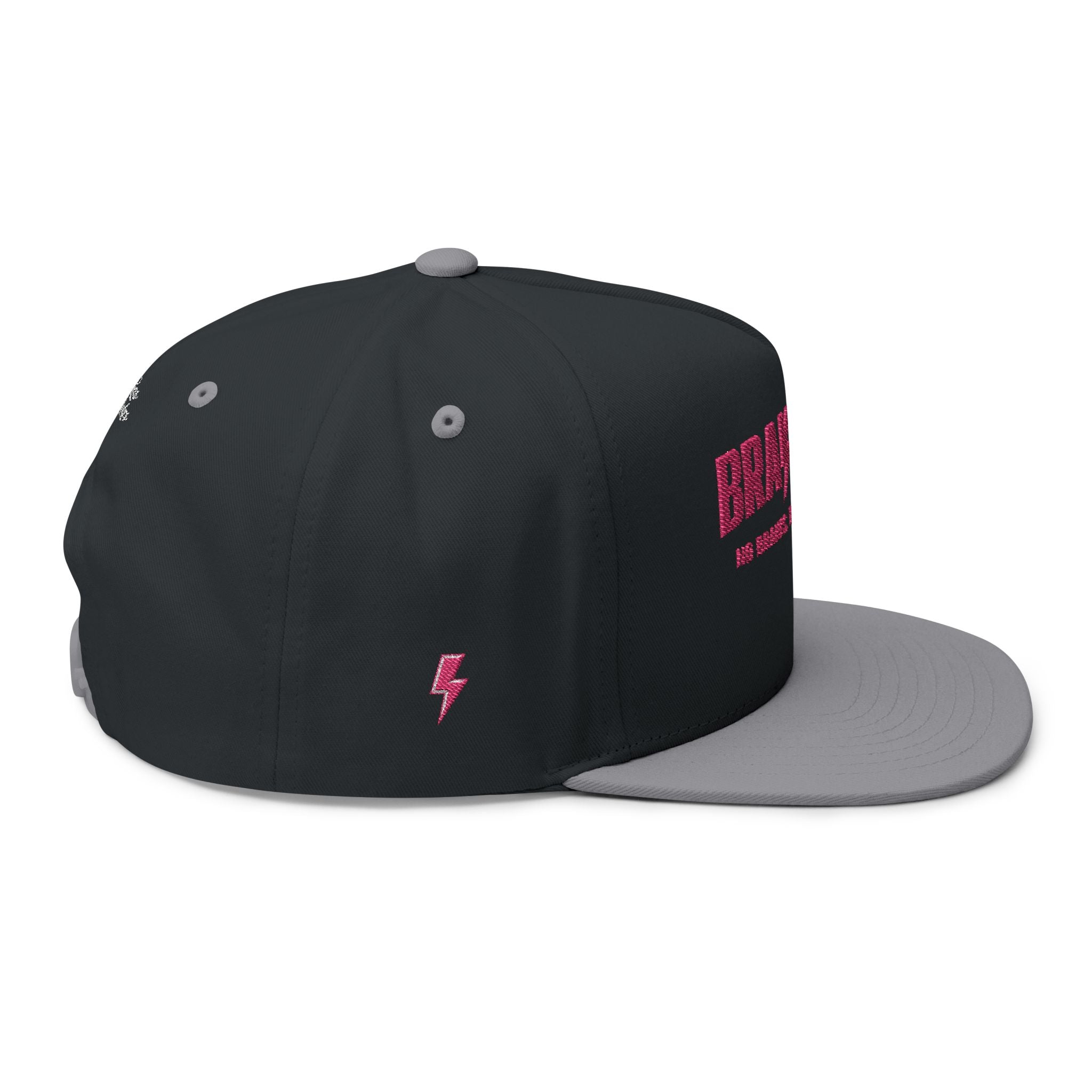 Brakeless Embroidered Flat Bill Cap — 'No Brakes, Bad Decisions'